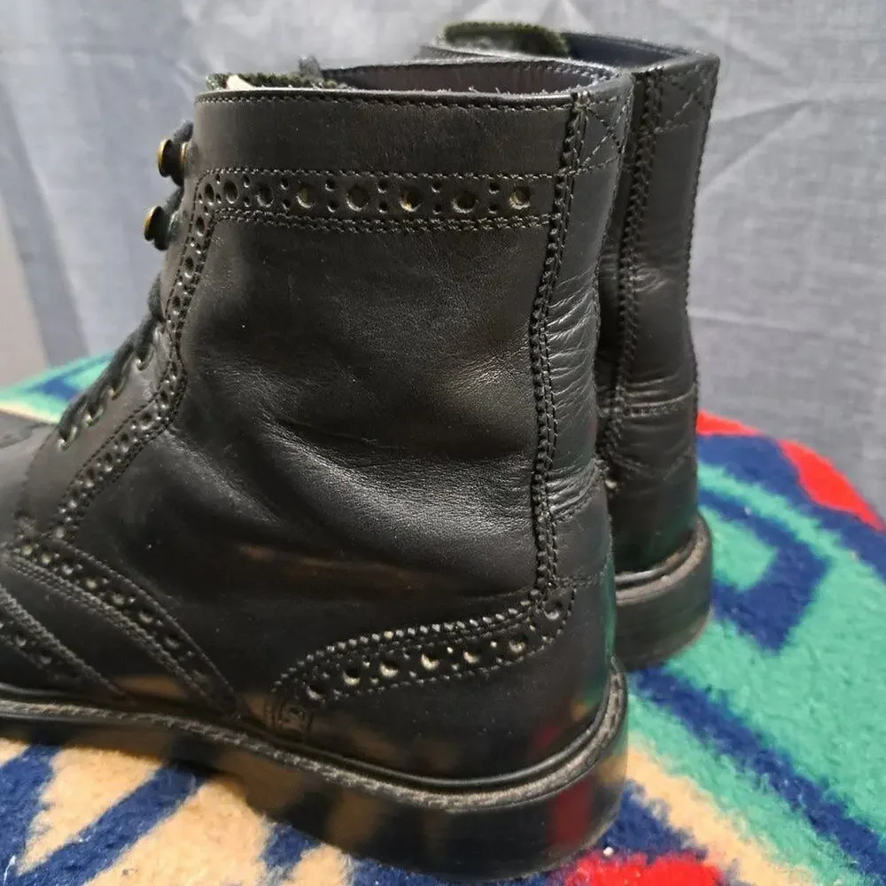 %Cole Haan Boots Men Leather Black Size 10.5M / D11